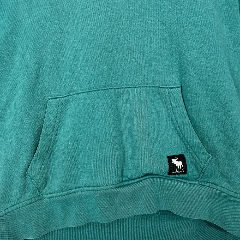 Abercrombie Kids Y2K Teal Green Back Graphic Pullover Hoodie – 11/12